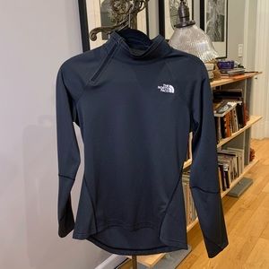 North Face Quarter-Zip Pullover Grey - Women's Size Small Petite Flashdry